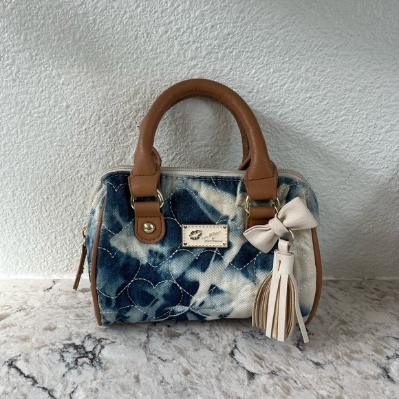 Betsey Johnson Handbags - Betsey Johnson Blue Denim Mini Bag with Structured Design